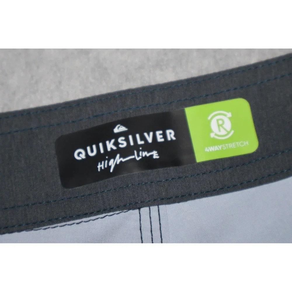 Quiksilver Board Shorts Mens 36 Blue Tropical Highline 4-Way Stretch Swimming